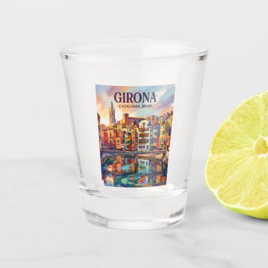 Girona Spanien Schnapsglas (Vorderseite)