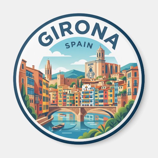 Girona, Spanien Spanien Magnet (Vorne)