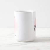 Girona Tropical Pink Flamingo mit beliebigem Namen Kaffeetasse (Mittel)