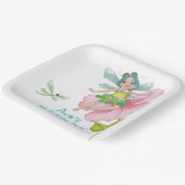 Girona Türkis Green Pink Dragonfly Geburtstag Pappteller (Gewinkelt)