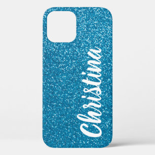 Girona Turquoise Glitzer Name Personalisiert Case-Mate iPhone Hülle