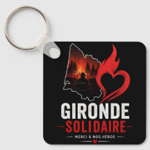 Gironde Solidarity-Gedenk an die Feuerwehr-Schlüss
