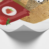 Giropapier, Erdbeermarmelade, Toast Geschenkpapier (Ecke)