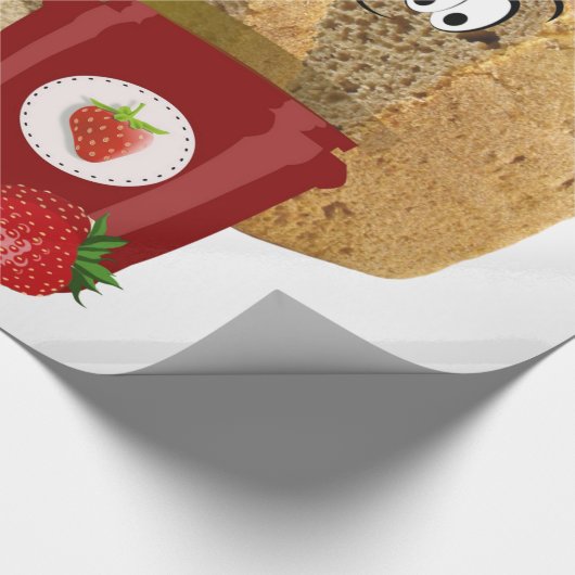 Giropapier, Erdbeermarmelade, Toast Geschenkpapier (Ecke)