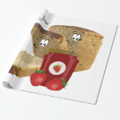 Giropapier, Erdbeermarmelade, Toast Geschenkpapier (Ungerollt)