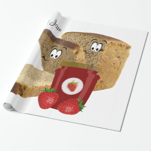 Giropapier, Erdbeermarmelade, Toast Geschenkpapier