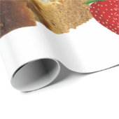 Giropapier, Erdbeermarmelade, Toast Geschenkpapier (Rolleneckpunkt)