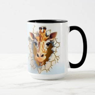 Girrafe in einer Mauer Tasse