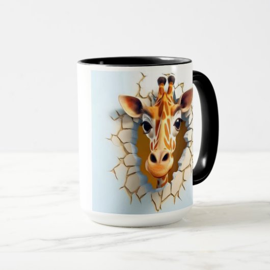 Girrafe in einer Mauer Tasse (VorderseiteRechts)