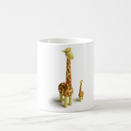 Girrafe und Baby Giraffe Kaffeetasse (Mittel)