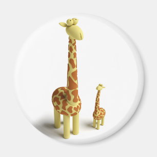 Girrafe und Baby Giraffe Magnet