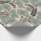 Girraffe-Erdung Vintag inspiriert Geschenkpapier (Ecke)