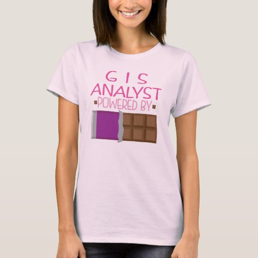 GIS Analytiker-Schokoladen-Geschenk für sie T-Shirt (Vorderseite)
