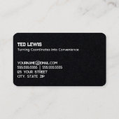 GIS GPS Services Premium Visitenkarte (Rückseite)