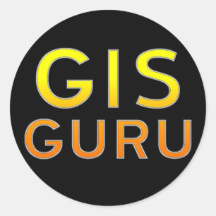 GIS Guru-Aufkleber Runder Aufkleber