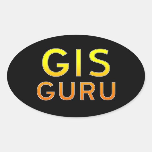 GIS Guru Ovaler Aufkleber (Vorderseite)