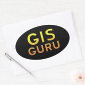 GIS Guru Ovaler Aufkleber (Umschlag)