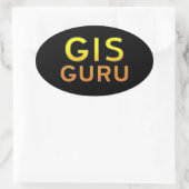 GIS Guru Ovaler Aufkleber (Tasche)