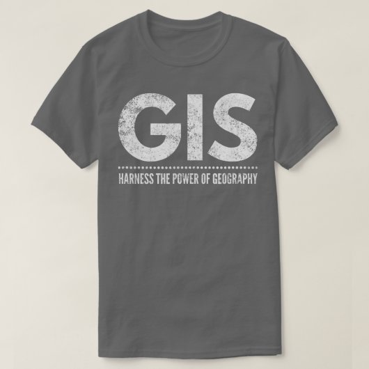 GIS nutzt den Power der Geografie T-Shirt (Design vorne)