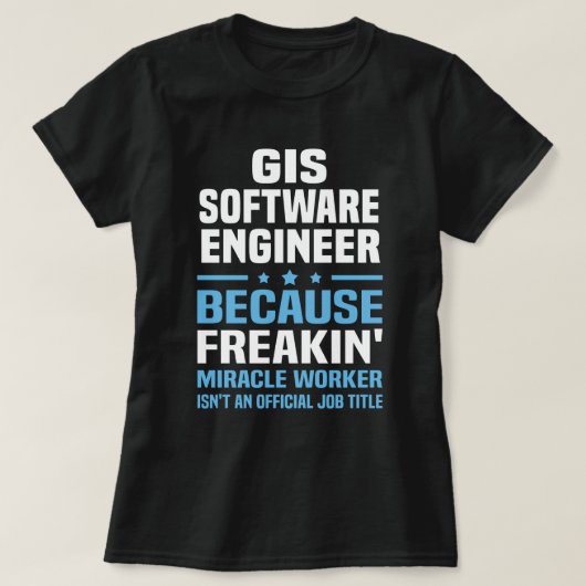 GIS Software Engineer T-Shirt (Design vorne)