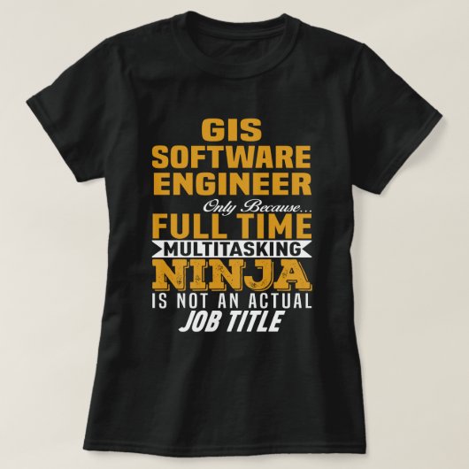 GIS Software Engineer T-Shirt (Design vorne)