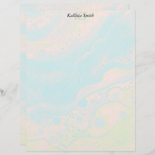 Gischt Briefbogen (Vorne/Hinten)