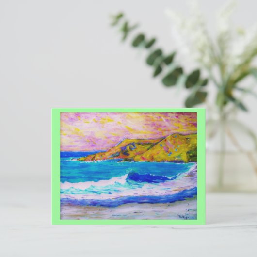 Gischt Postkarte (Stehend Vorderseite)