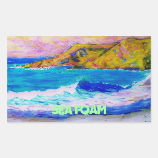 Gischt Rechteckiger Aufkleber (Vorderseite)