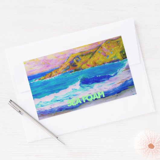 Gischt Rechteckiger Aufkleber (Umschlag)