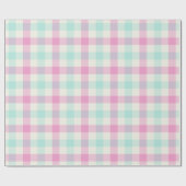 Gischt Zucker Gingham - Geschenkpapier (Flach)