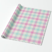 Gischt Zucker Gingham - Geschenkpapier (Ungerollt)