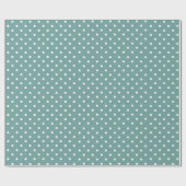 Gischtgrün| Weißes Polka - Dot - Umhüllungspapier Geschenkpapier (Flach)