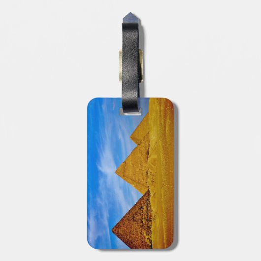 Giseh-Pyramiden Gepäckanhänger (Rückseite vertikal)