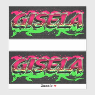 Gisela Vorname Name Graffiti Aufkleber Sticker