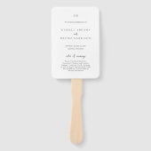 Giselle Classic Monogram Elegant Wedding Program Fächer (Vorderseite)