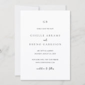 Giselle Classic Monogram Elegant Wedding Save The Date (Vorderseite)
