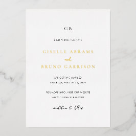 Giselle Monogram Elegant Wedding Save the Date Folieneinladung