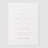 Giselle Monogram Elegant Wedding Save the Date Pergament Einladungen (Vorderseite)