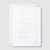 Giselle Monogram Elegant Wedding Save the Date Pergament Einladungen (Versetzt)