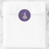 Giselle Runder Aufkleber (Tasche)