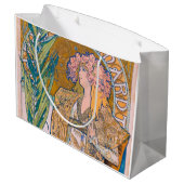Gismonda, Sarah Bernhardt, Mucha Große Geschenktüte (Rückseite Schrägansicht)