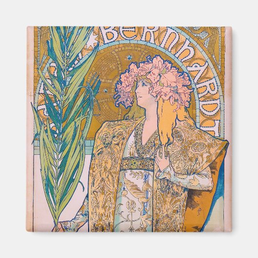 Gismonda, Sarah Bernhardt, Mucha Magnet (Vorne)
