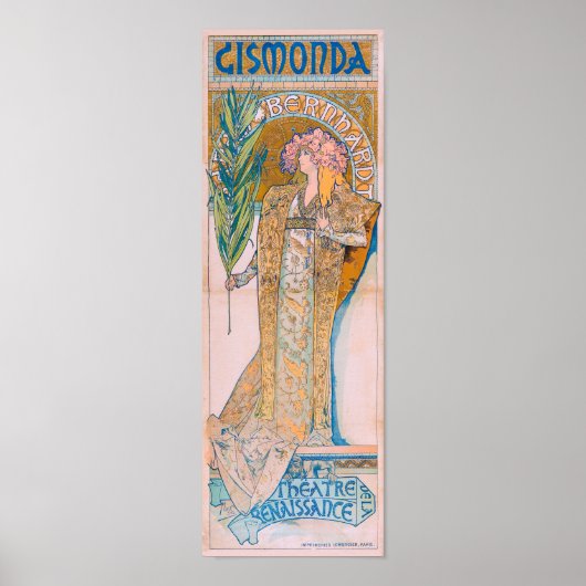 Gismonda, Sarah Bernhardt, Mucha Poster (Vorne)