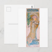 Gismonda, Sarah Bernhardt, Mucha Postkarte (Vorne/Hinten)