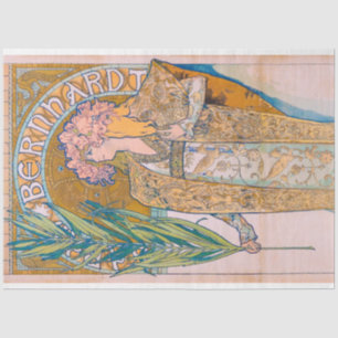 Gismonda, Sarah Bernhardt, Mucha Seidenpapier