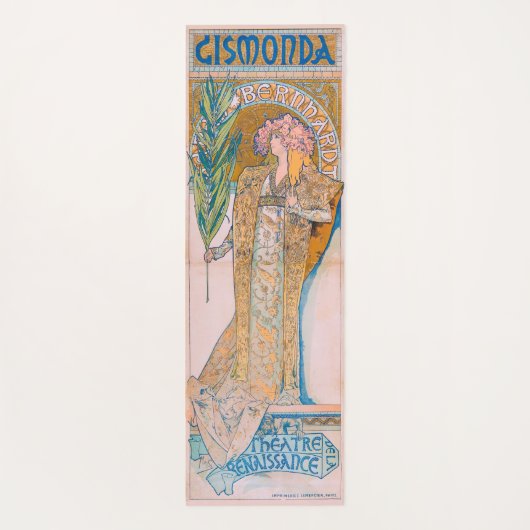 Gismonda, Sarah Bernhardt, Mucha Yogamatte (Rückseite)