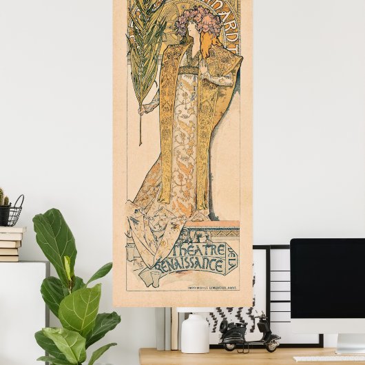 Gismonda von Alphonse Mucha Poster (Heimbüro)