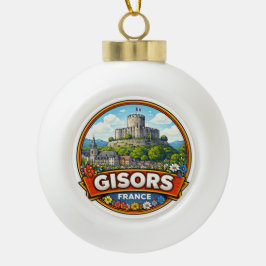 Gisors France  Keramik Kugel-Ornament