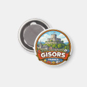 Gisors France  Magnet (Vorderseite/Rückseite)
