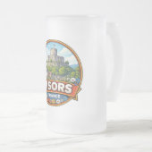 Gisors France  Mattglas Bierglas (VorderseiteRechts)